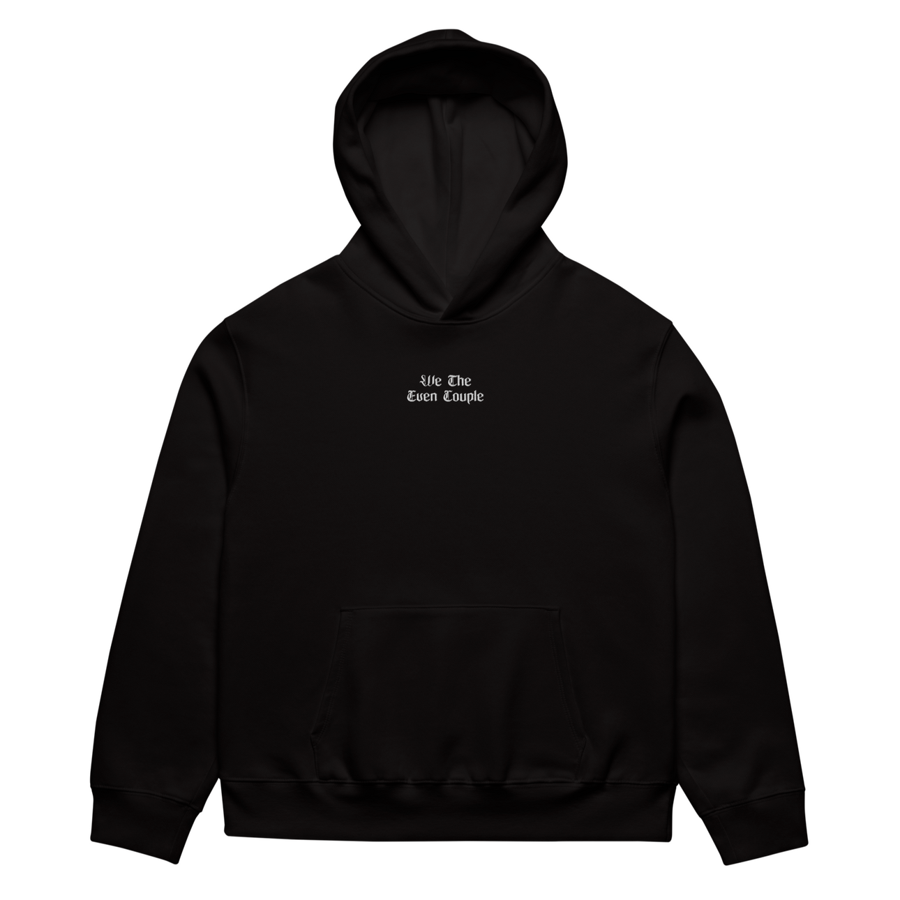BLACK OFFICIAL EVEN COUPLE HOODIE